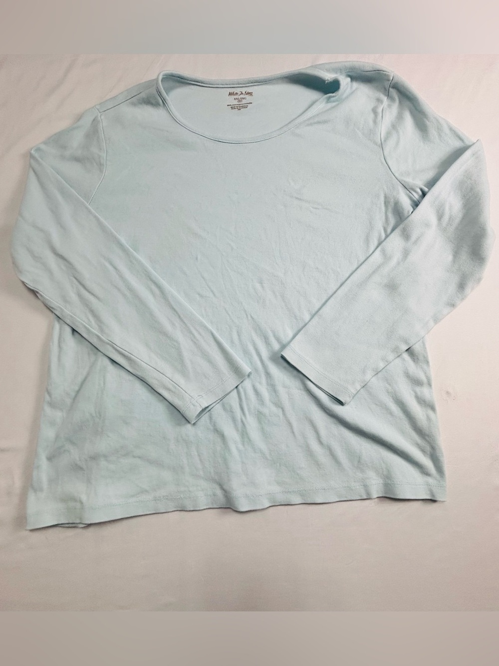 White Stag Light Blue Long-Sleeve Crewneck Tee W628
